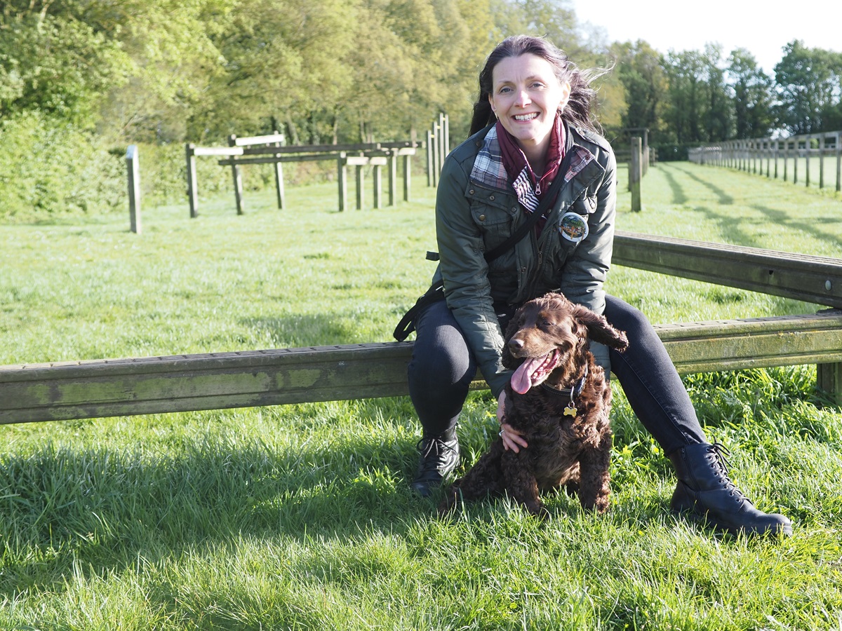 Lorraine Baker with her dog